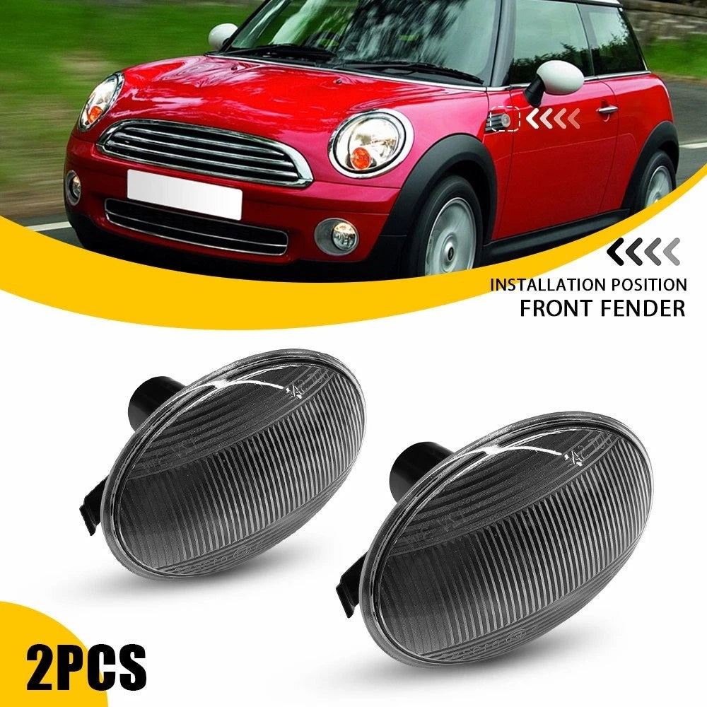 Clear Lens Side Marker Light for Mini Cooper R55 R56 R57 R58 R59 (2005–2015)