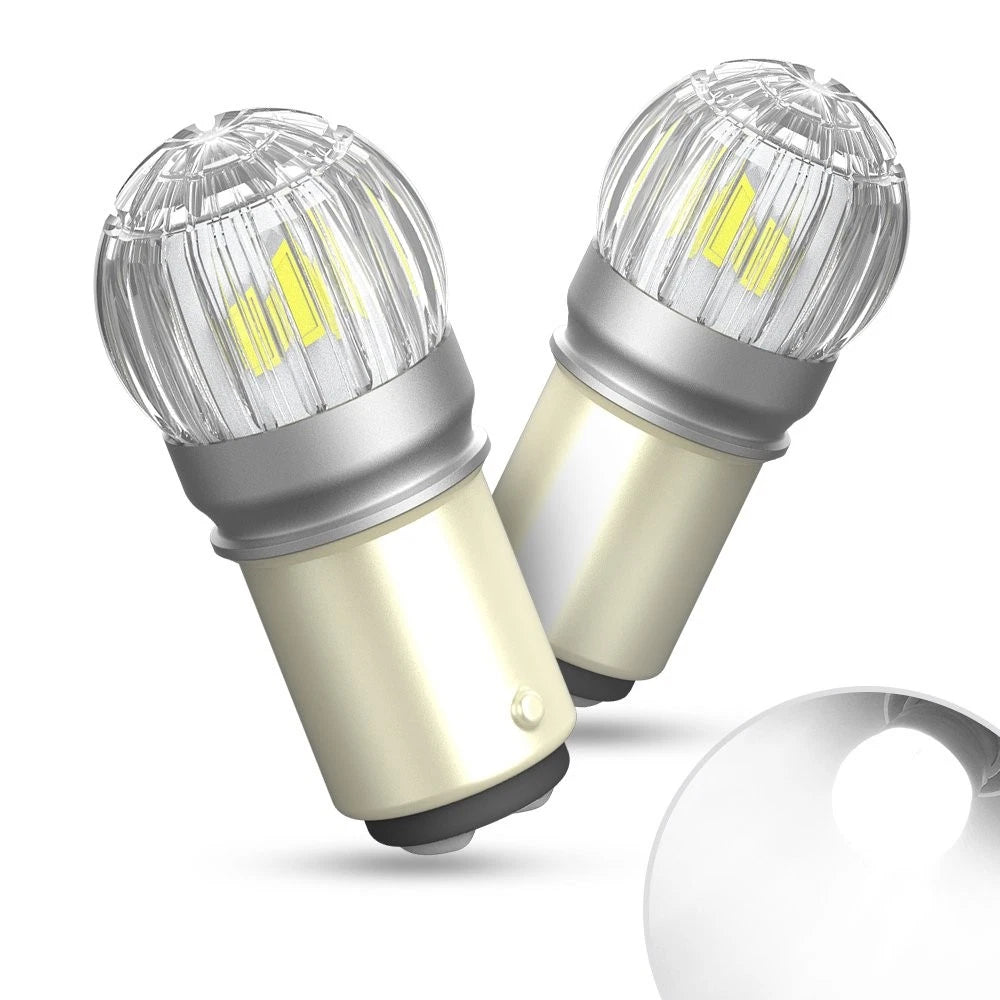 2X AUXITO 1157 2057 2357 Front Turn Signal DRL Parking Light Bulb 6000K BAY15D