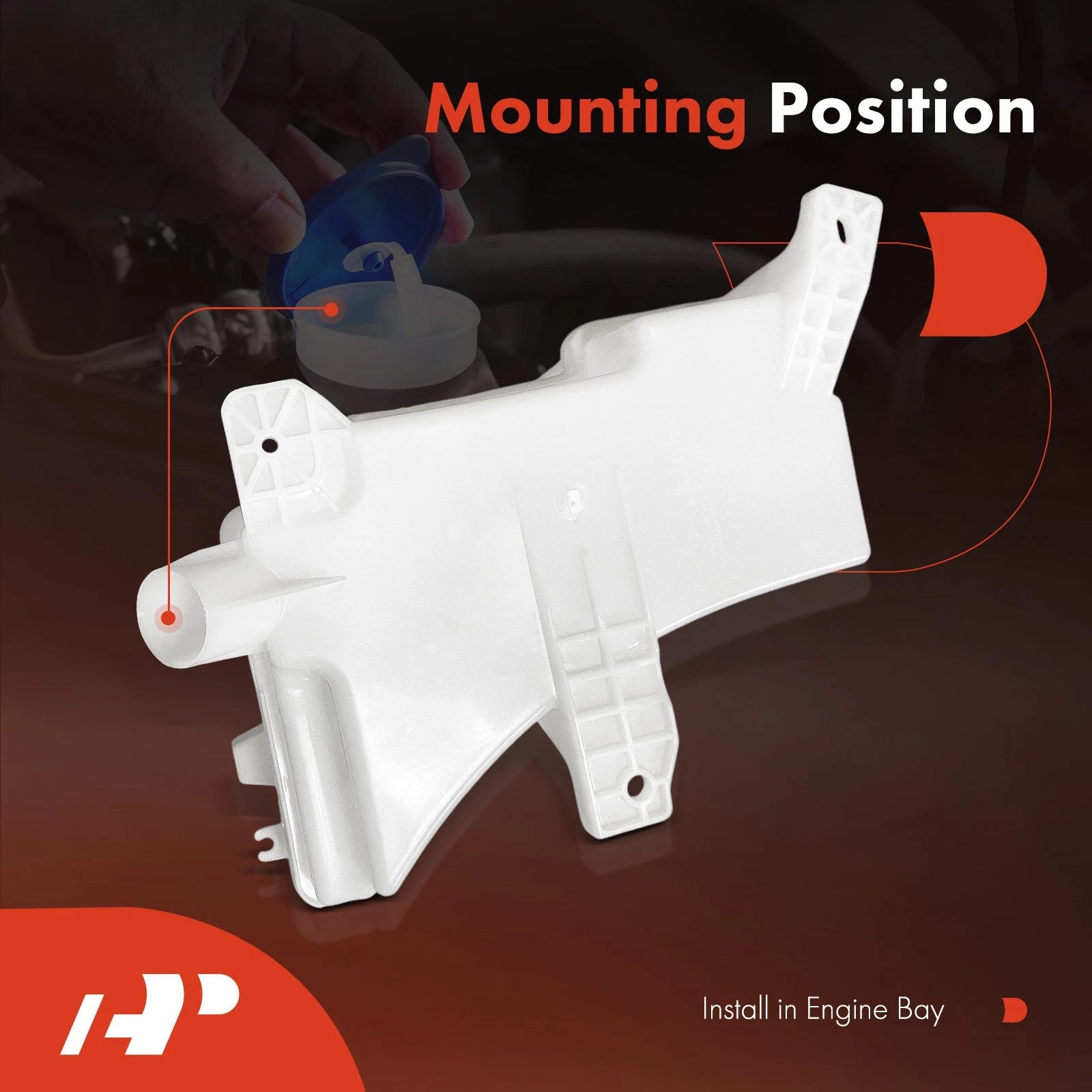 Windshield Washer Reservoir with Pump for Buick Encore (2013-2022)