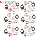 Set of 6 Carburetor Rebuild Kits for Briggs & Stratton Nikki (796184)