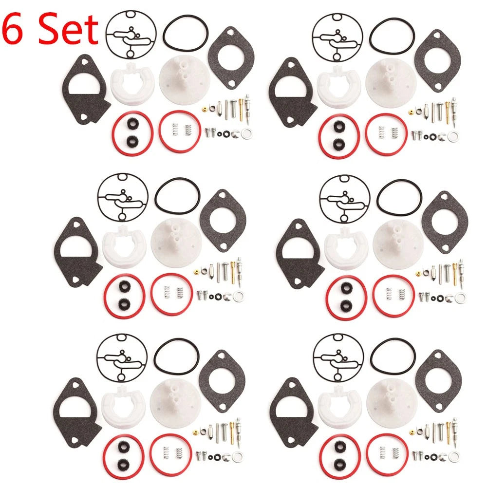 Set of 6 Carburetor Rebuild Kits for Briggs & Stratton Nikki (796184)