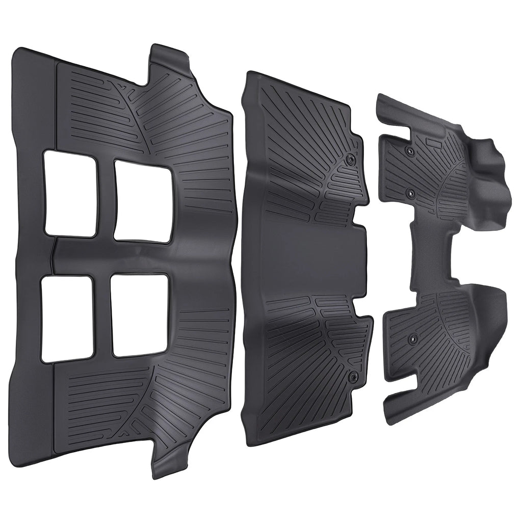 Set of 4 Black TPE Floor Mats for Honda Odyssey (2011–2017) All Weather