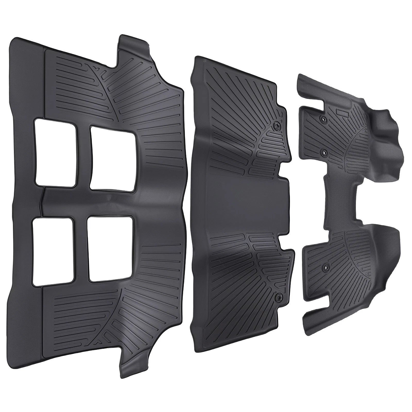 Set of 4 Black TPE Floor Mats for Honda Odyssey (2011–2017) All Weather
