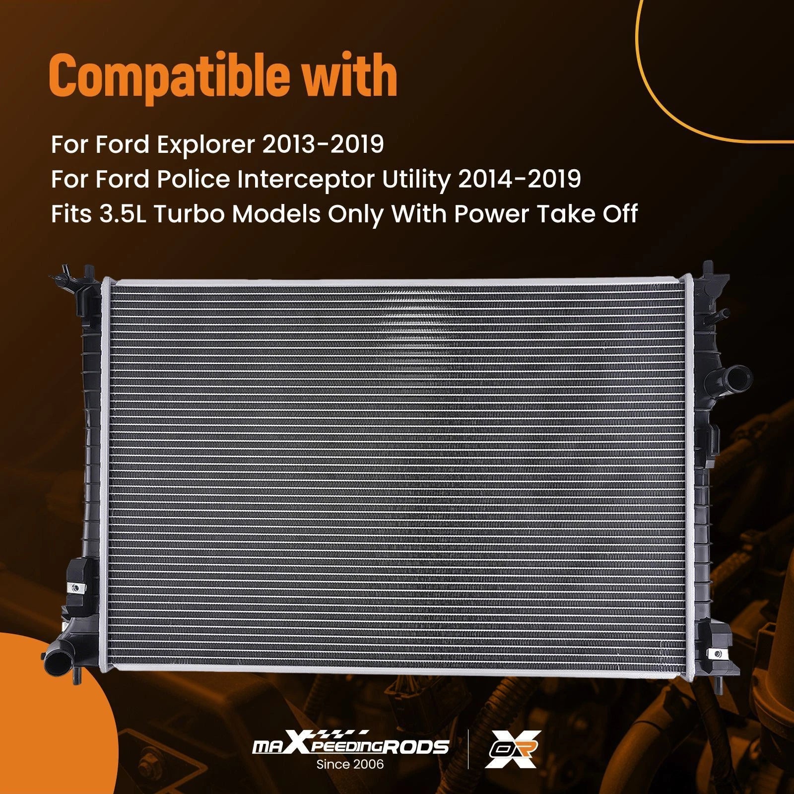 Engine Radiator for Ford Explorer/Police 3.5L (2013–2019) DB5Z8005A