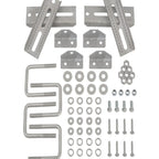 Set of 4 Galvanized Swivel Top Bunk Bracket Kit for Boat Trailer (3x3)