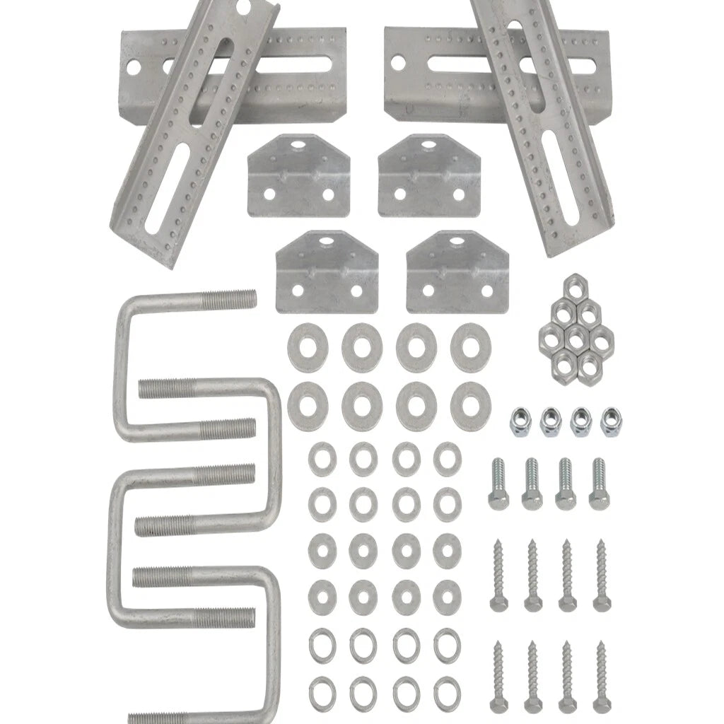 Set of 4 Galvanized Swivel Top Bunk Bracket Kit for Boat Trailer (3x3)