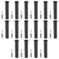 Set of 16 Double Platinum Spark Plugs & Ignition Coil Boot Kit for Ram 1500 V8