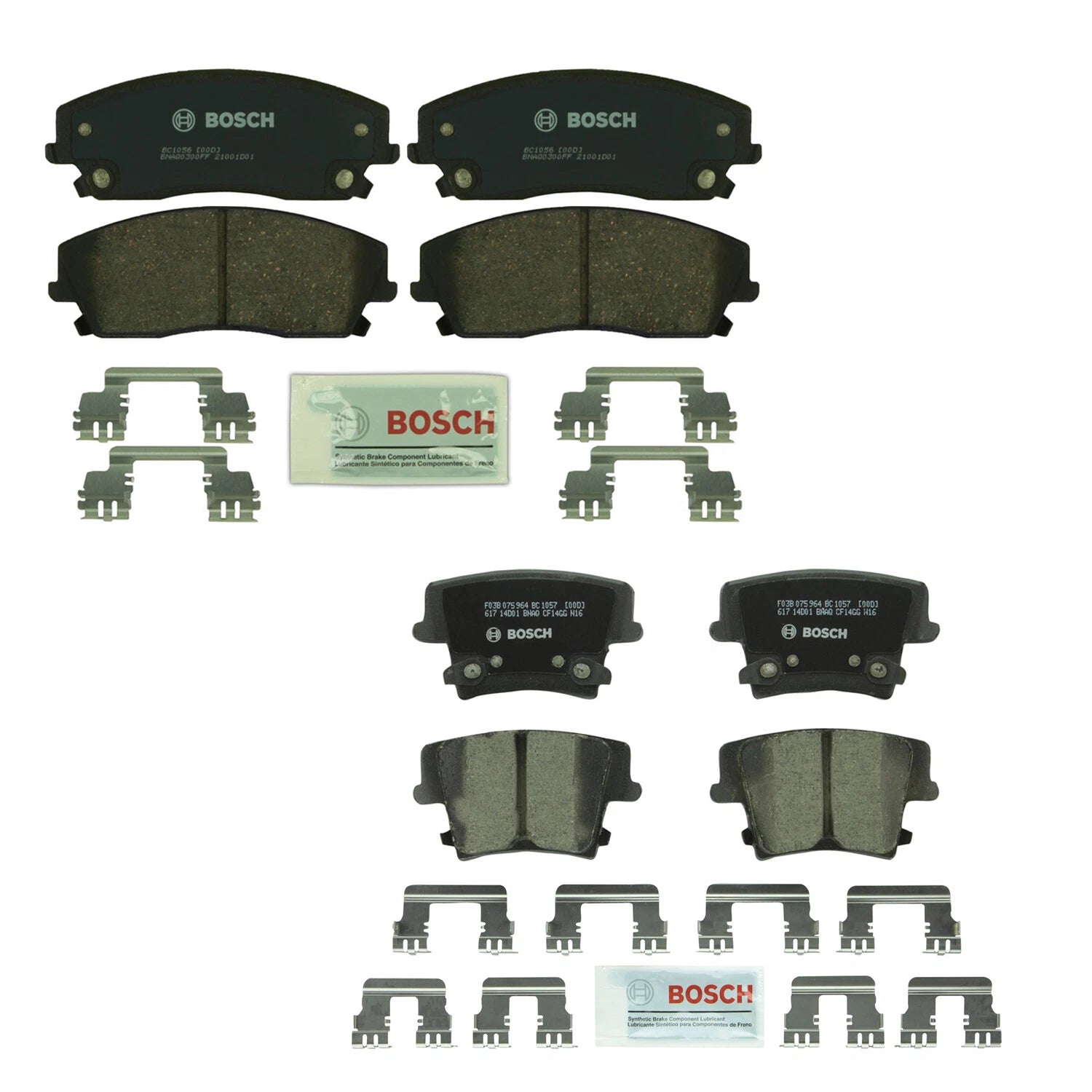 Bosch Quietcast Ceramic Disc Brake Pad Kit for Dodge Charger/Challenger (2011–2023)