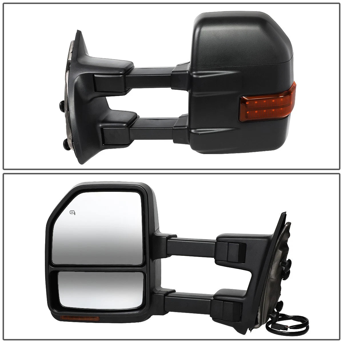Pair Powered Towing Mirrors for Ford Super Duty (1999–2007) w/Heated, LED Signal
