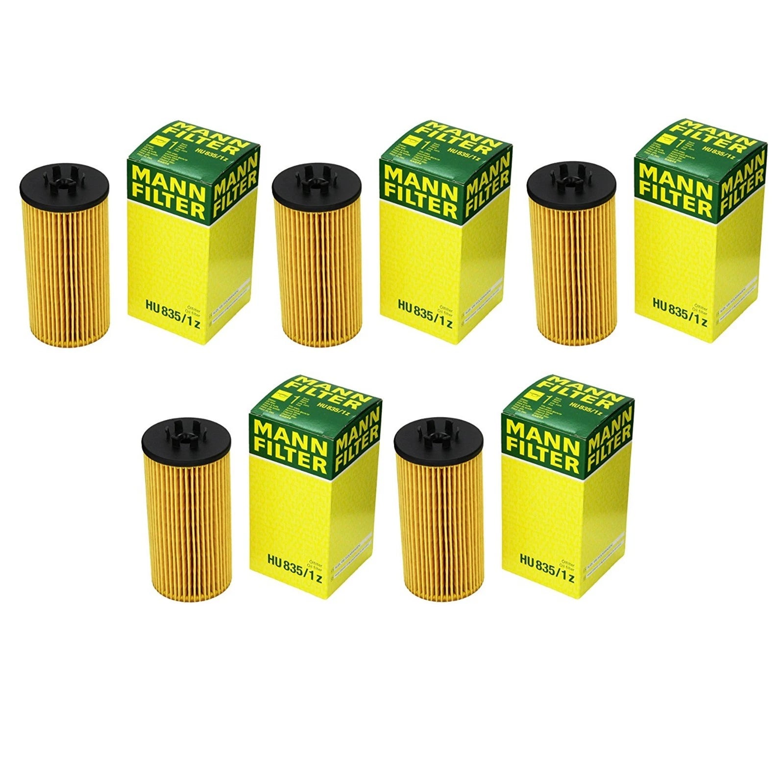 Set of 5 Engine Oil Filters HU835/1z for VW Phaeton Audi S4 A6 A8 Quattro