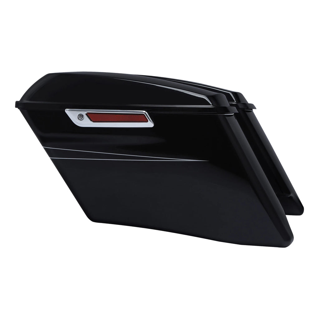 4" Stretched Hard Saddlebags for Harley Electra Glide (2014–2023) Vivid Black