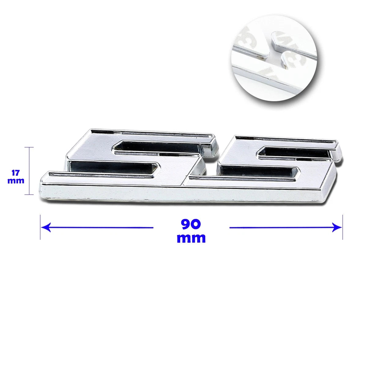 3D Polished Metal Decal Emblem for Chevrolet Camaro/Impala/Chevelle (2010–2023)