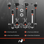 8x Front Sway Bar Tie Rod Ends for Chevy Silverado 1500 (2000-2006)