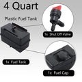 4 Quart Plastic Fuel Tank w/ Cap & Shut-Off Valve for Briggs & Stratton (N/A)