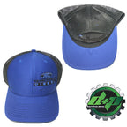 Ford Powerstroke Hat Blue Black Mesh Snapback Cap