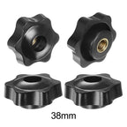 Set of 4 Star Knobs for Various Applications (M8 Thread, 48mm, 38mm)