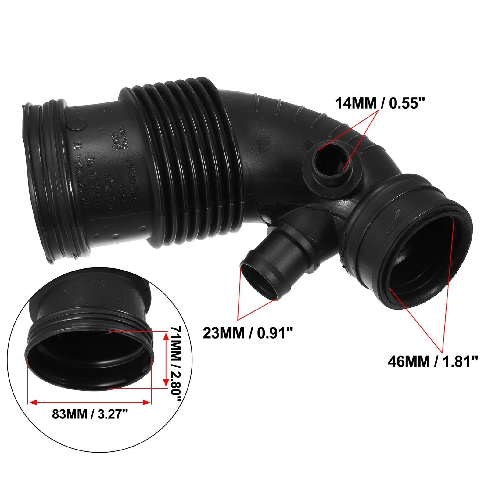 Air Duct Filtered Pipe for BMW 120i (2016–2019), 118i (2012–2015) 13717597586