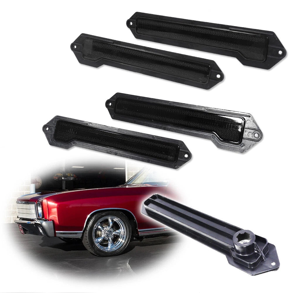 Set of 4 Bumper Fender Side Marker Lights for Chevrolet Monte Carlo (1970–1972)