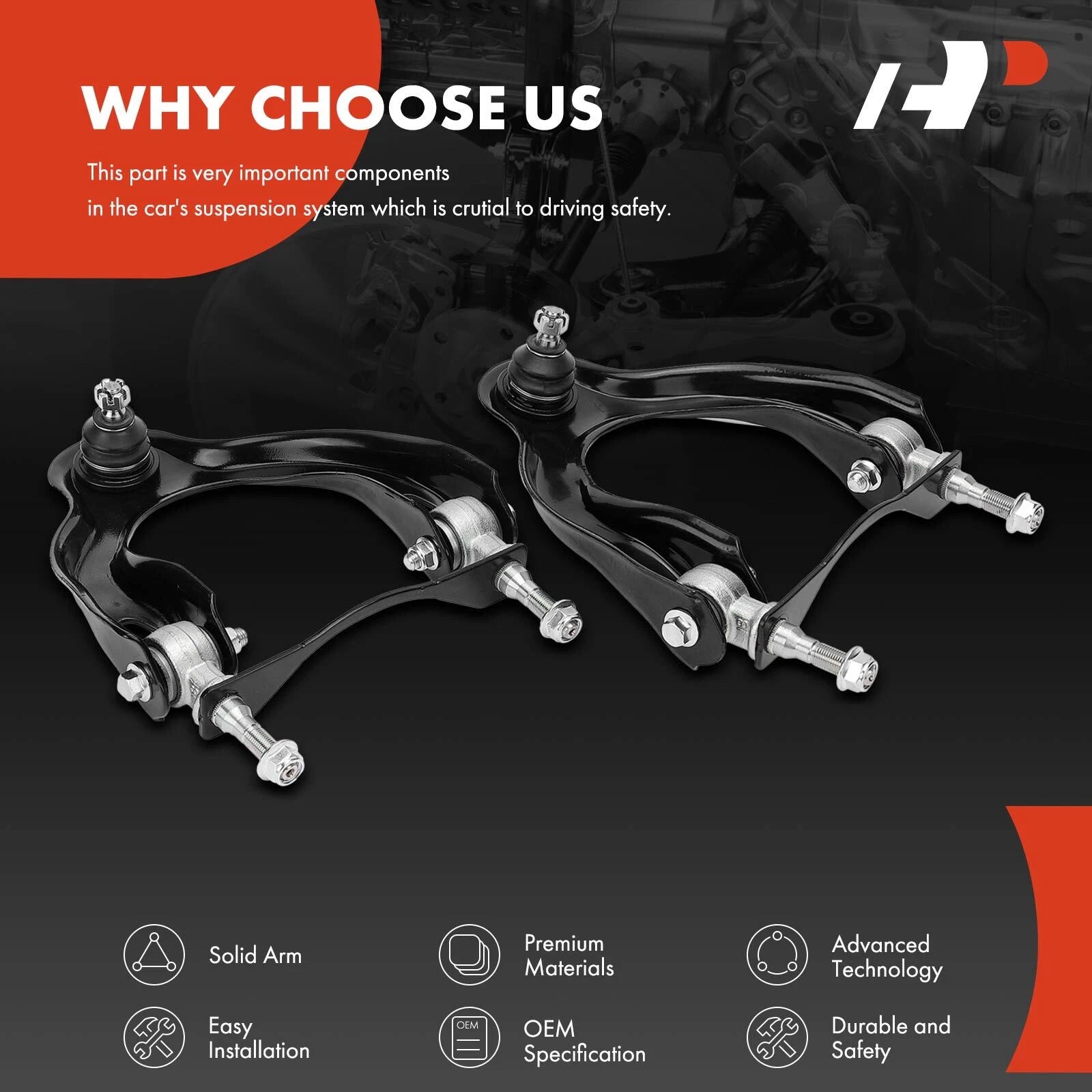 2X Front Upper Control Arm Ball Joint for Honda Civic (1992-1995)