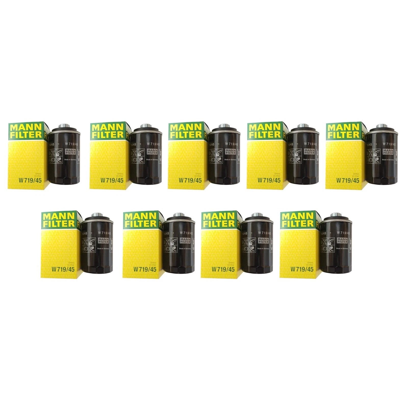 Set of 9 Oil Filters W71945 for Audi A3 A4 A6 TT VW Beetle Jetta Passat (2000–2023)