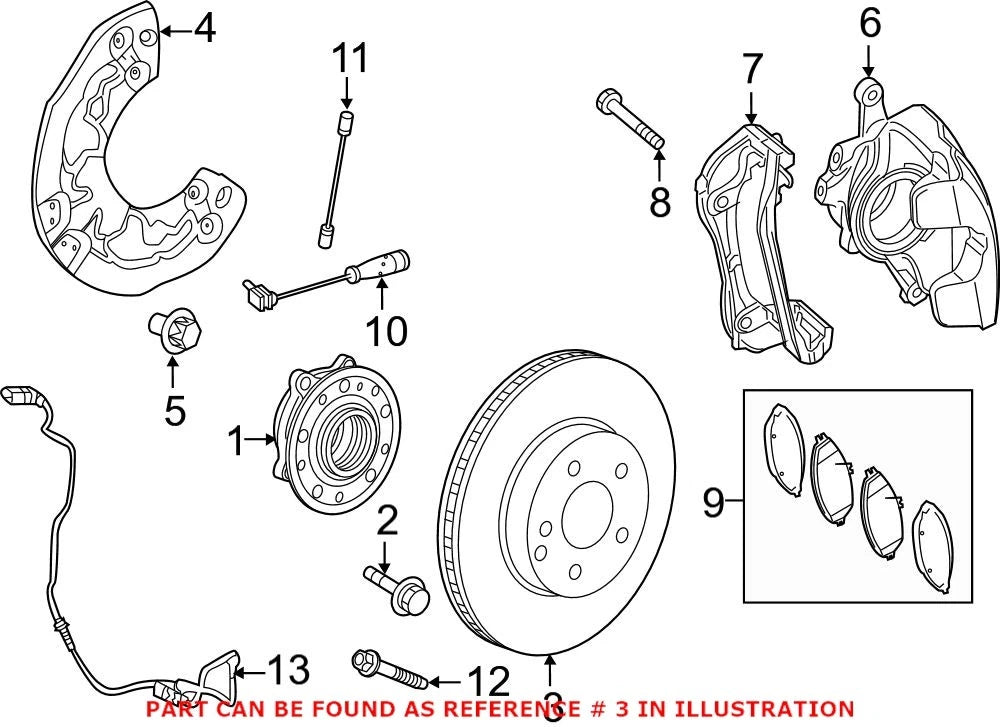 Genuine OEM Front Disc Brake Rotor 0004218800 for Mercedes-Benz E350 (2020)