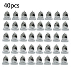 Set of 40 Chrome Lug Nut Covers for Semi Trucks (Fits Various Models)
