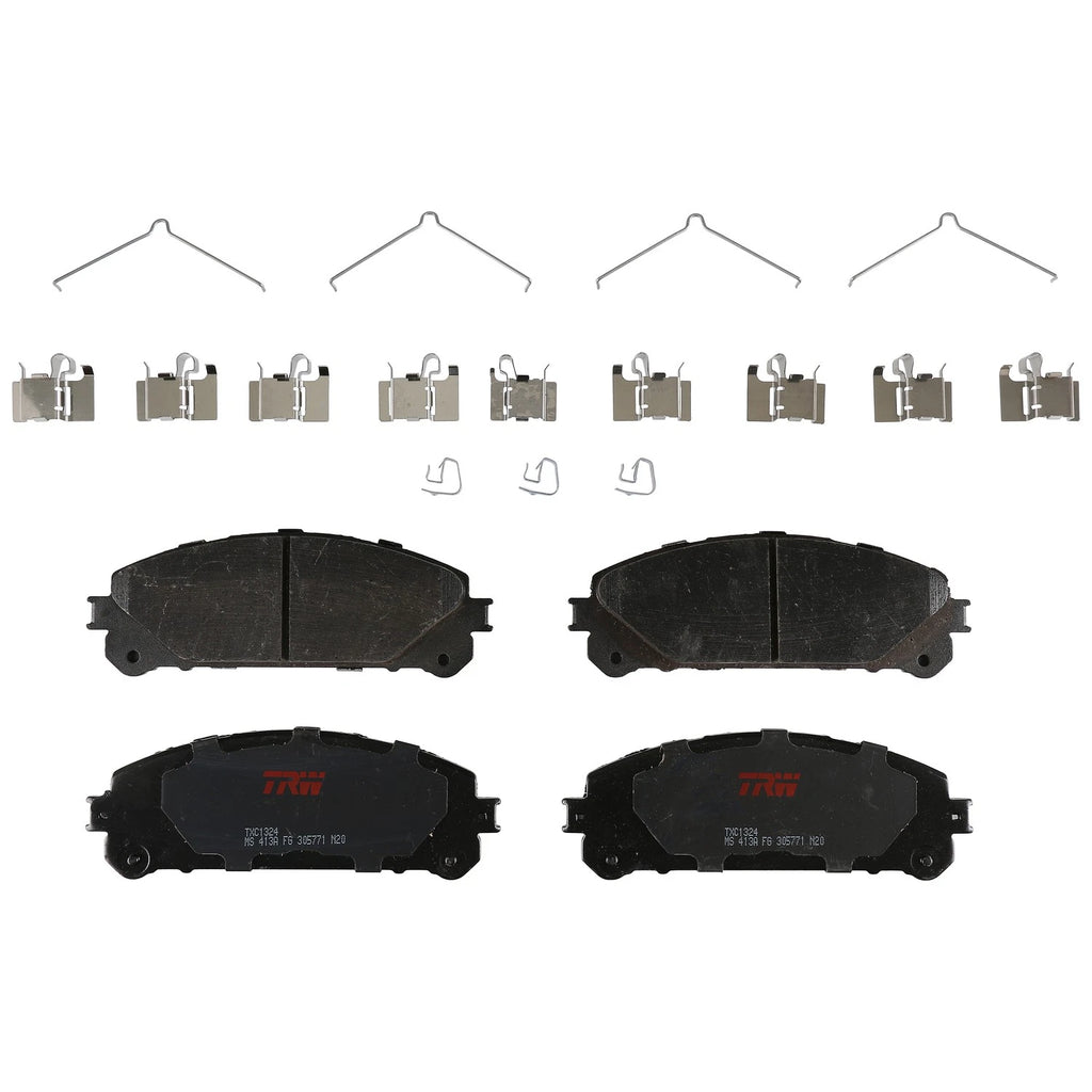 Set of 4 Disc Brake Pads for Toyota Highlander (2008–2019)