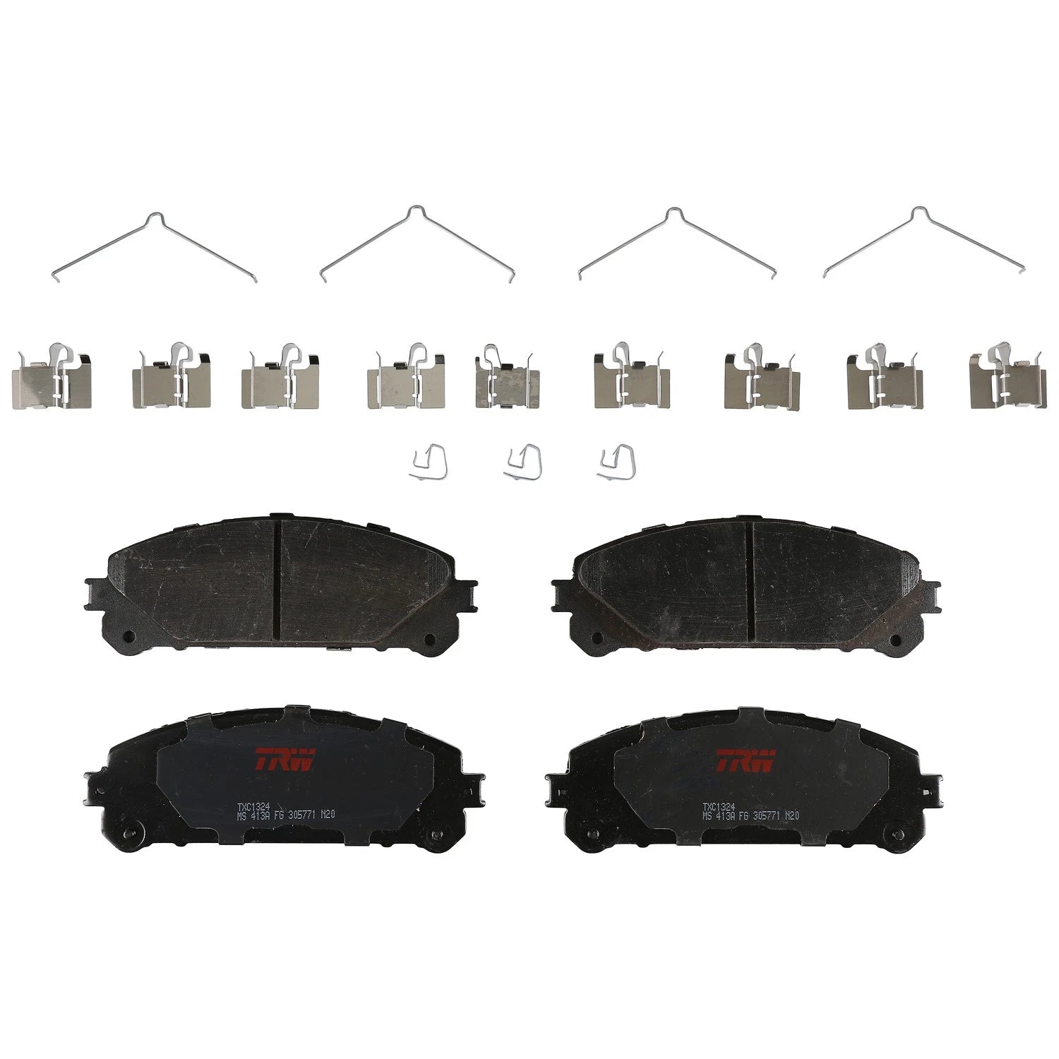 Set of 4 Disc Brake Pads for Toyota Highlander (2008–2019)