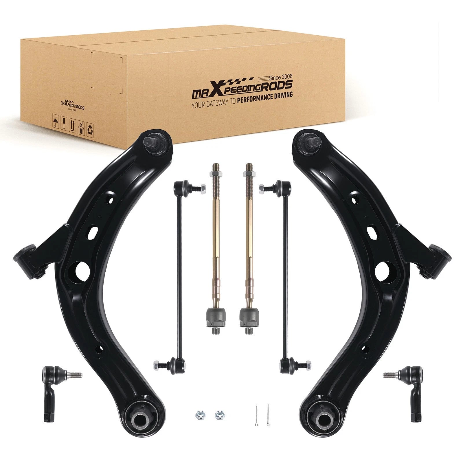Set of 8 Lower Control Arms & Sway Bar Links for Mazda MPV (2001–2006)