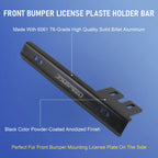 Front Bumper License Plate Mount Bracket Relocator for Universal Fit