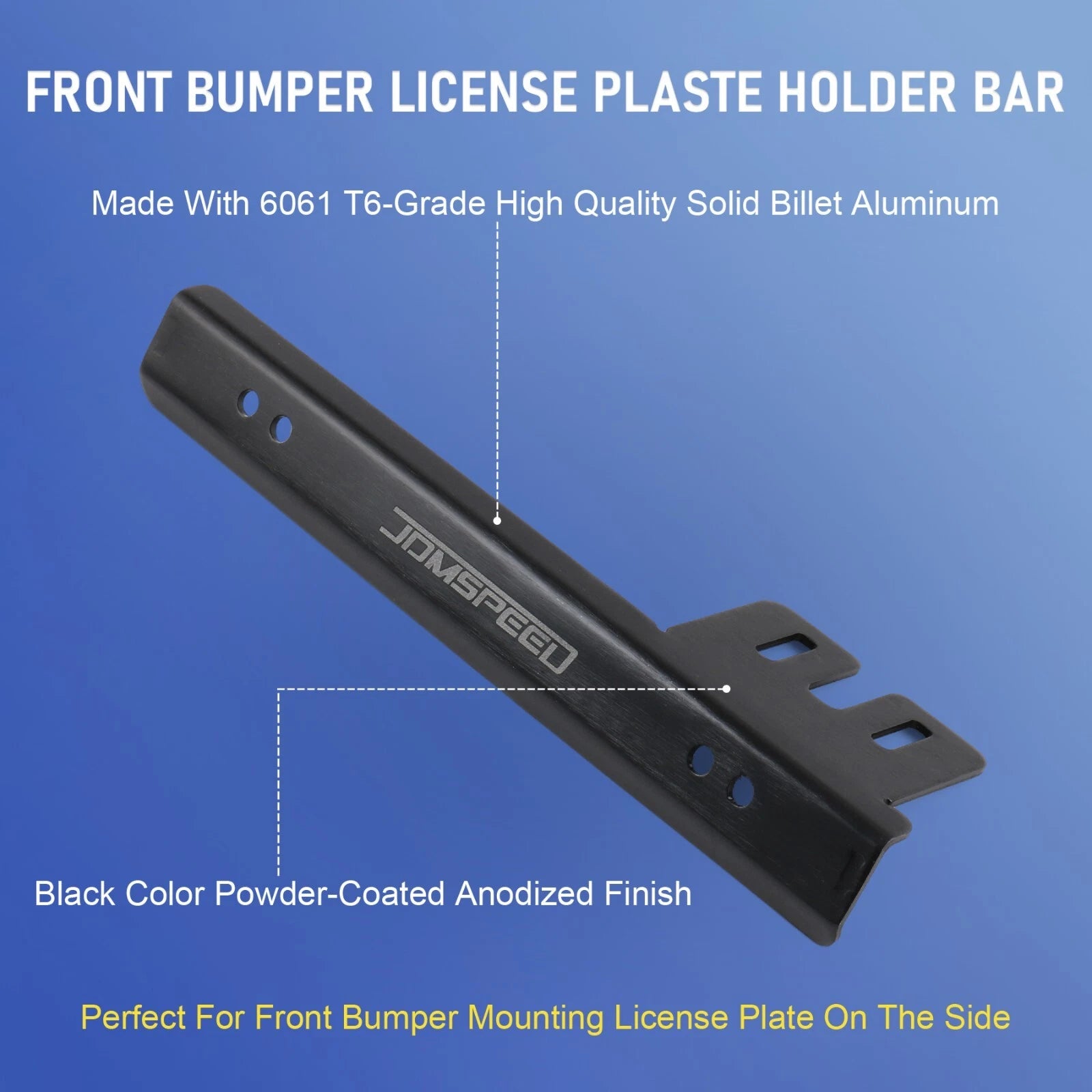 Front Bumper License Plate Mount Bracket Relocator for Universal Fit