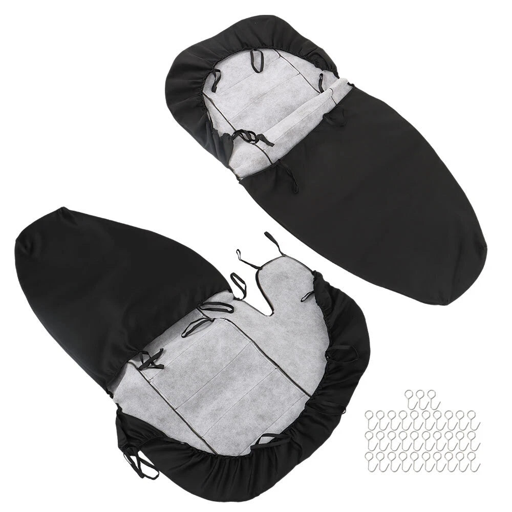 Set of 2 Front Seat Covers for Ford Ranger (1998â2003) Black/Charcoal