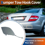 Rear Car Bumper Tow Hook Cover for Mercedes-Benz W204 (2007–2014) No.A2048850823 Dark Silver