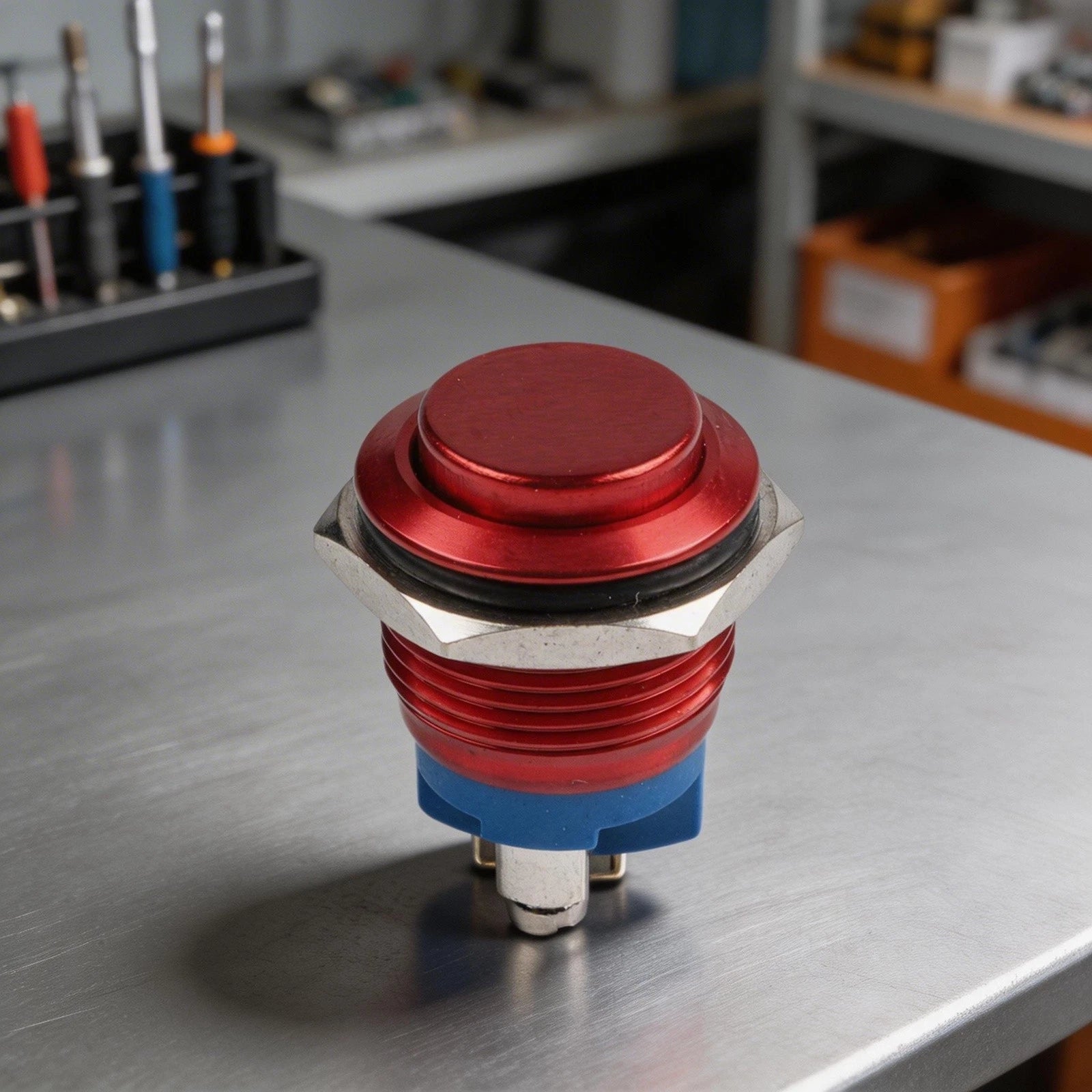 Momentary On Off Waterproof Metal Push Button Switch 16mm for Universal Use