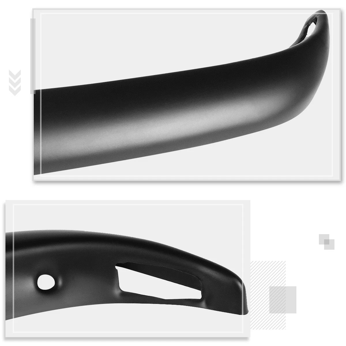 OE Style Matte Black Front Bumper Lip Lower Spoiler Kit for Dodge Charger (2011–2014)
