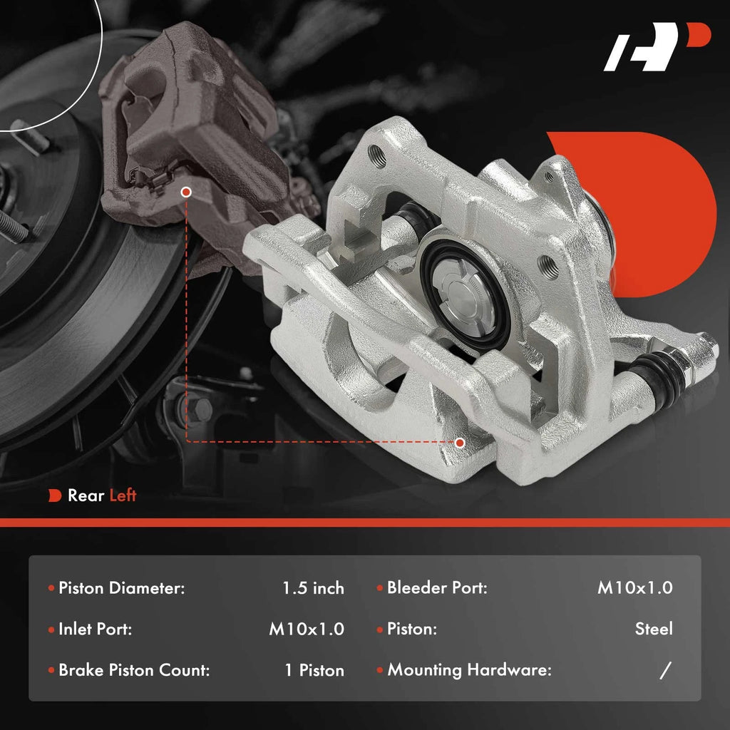 Rear Driver Side Brake Caliper with Bracket for Honda HR-V (2016–2022)