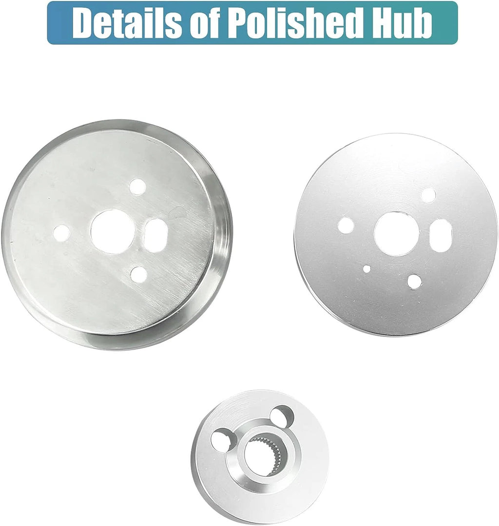 Polished Steering Wheel Hub Adapter for Flaming River/Ididit (A01-56P)