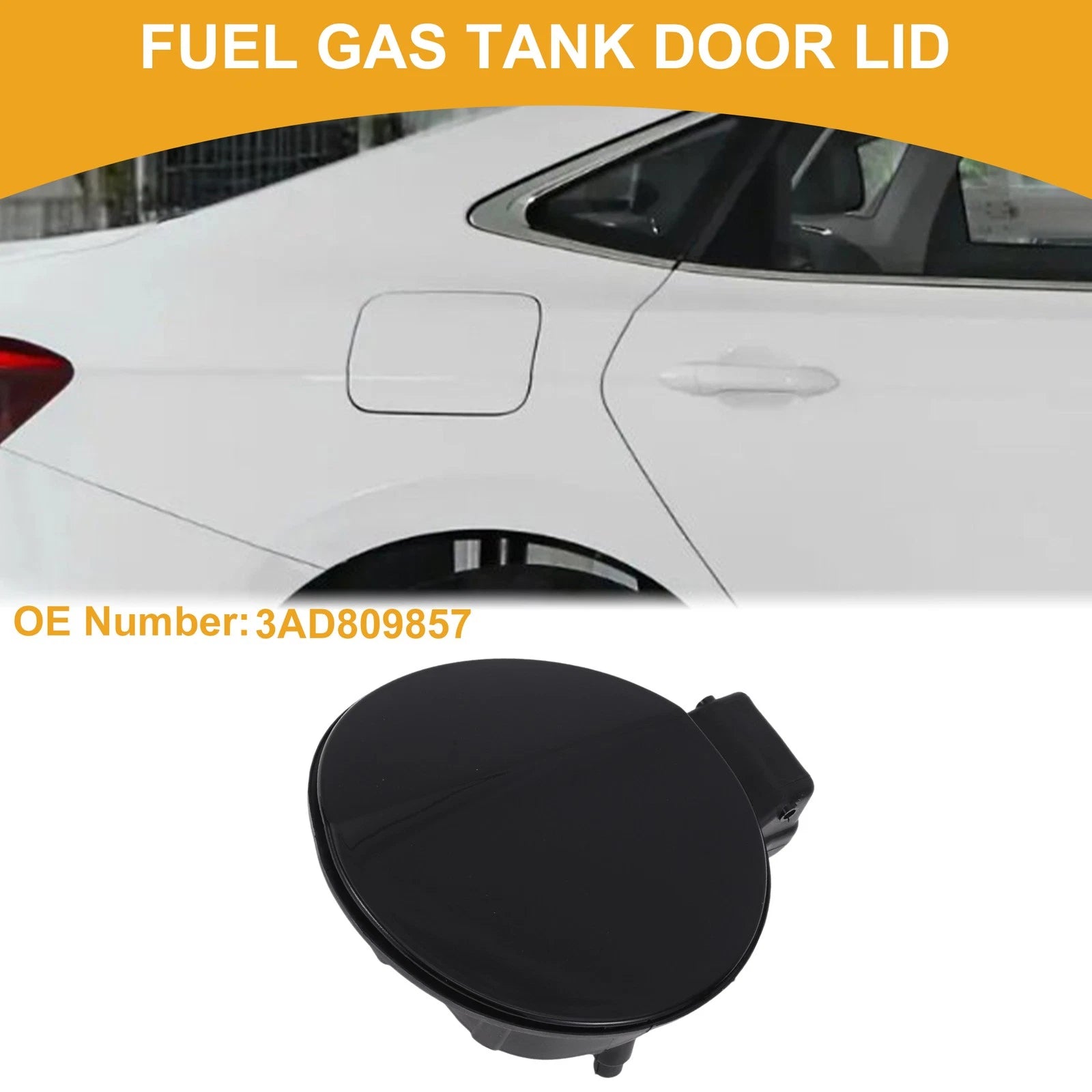 Fuel Tank Door Cap for Volkswagen Magotan (2012–2016) No.3AD809857 Black