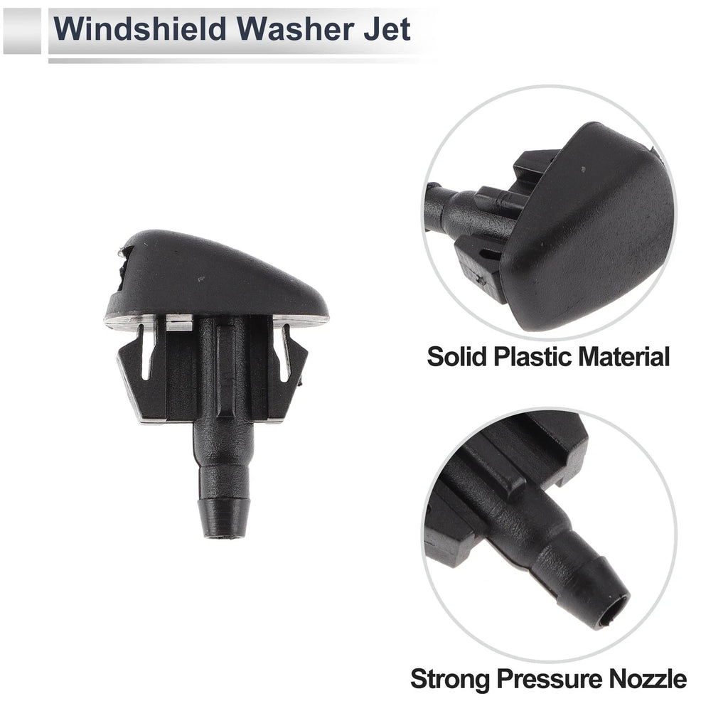 Set of 6 Windshield Washer Nozzles w/ Hose Connector for Mazda (No.KD4567510)
