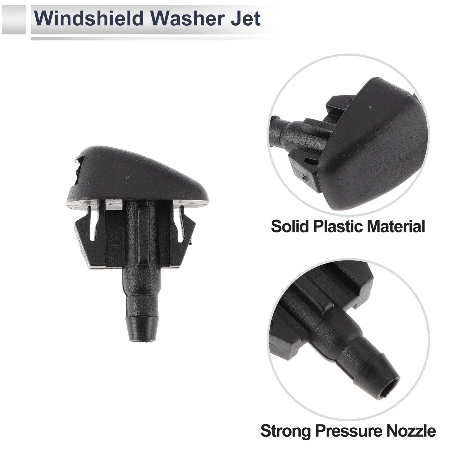 Set of 6 Windshield Washer Nozzles w/ Hose Connector for Mazda (No.KD4567510)