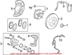 Set of 4 Front Disc Brake Pads for Lexus H250h (2010–2012) 04465-42200