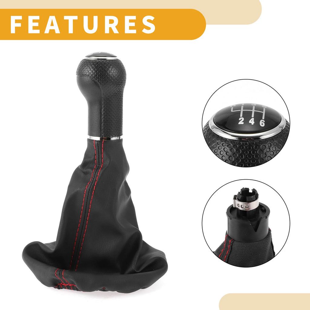 6 Speed Gear Shift Knob with Cover for Volkswagen Polo Classic (1996–2001)