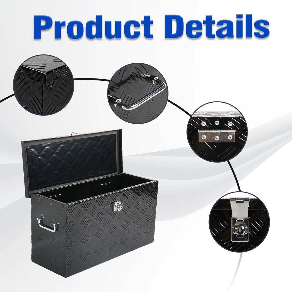 24" Black Aluminium Tool Box for Pickup Truck (Fits )