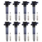 Pack of 8 Ignition Coils + Spark Plugs for Ford F-150, Mustang V8 5.0L (2011–2016) UF622