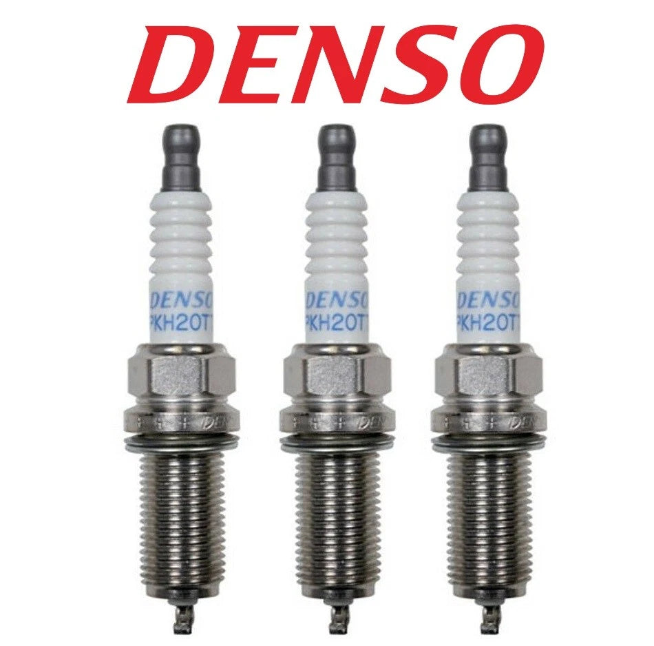 Set of 3 Spark Plugs for BMW Dodge Honda Toyota Volvo Subaru (0.040 Gap)