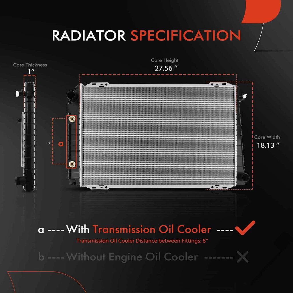 Radiator with Trans Oil Cooler for Ford Crown Victoria (1991–1992)