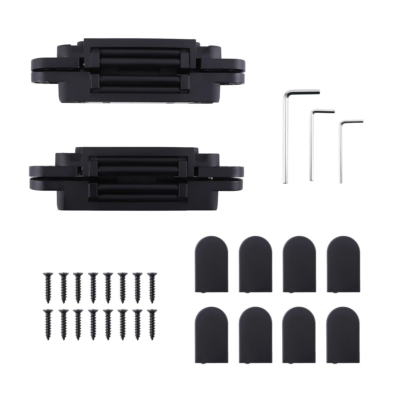 7 Inch Heavy Duty Hidden Door Hinges Kit for Universal Applications (180°)