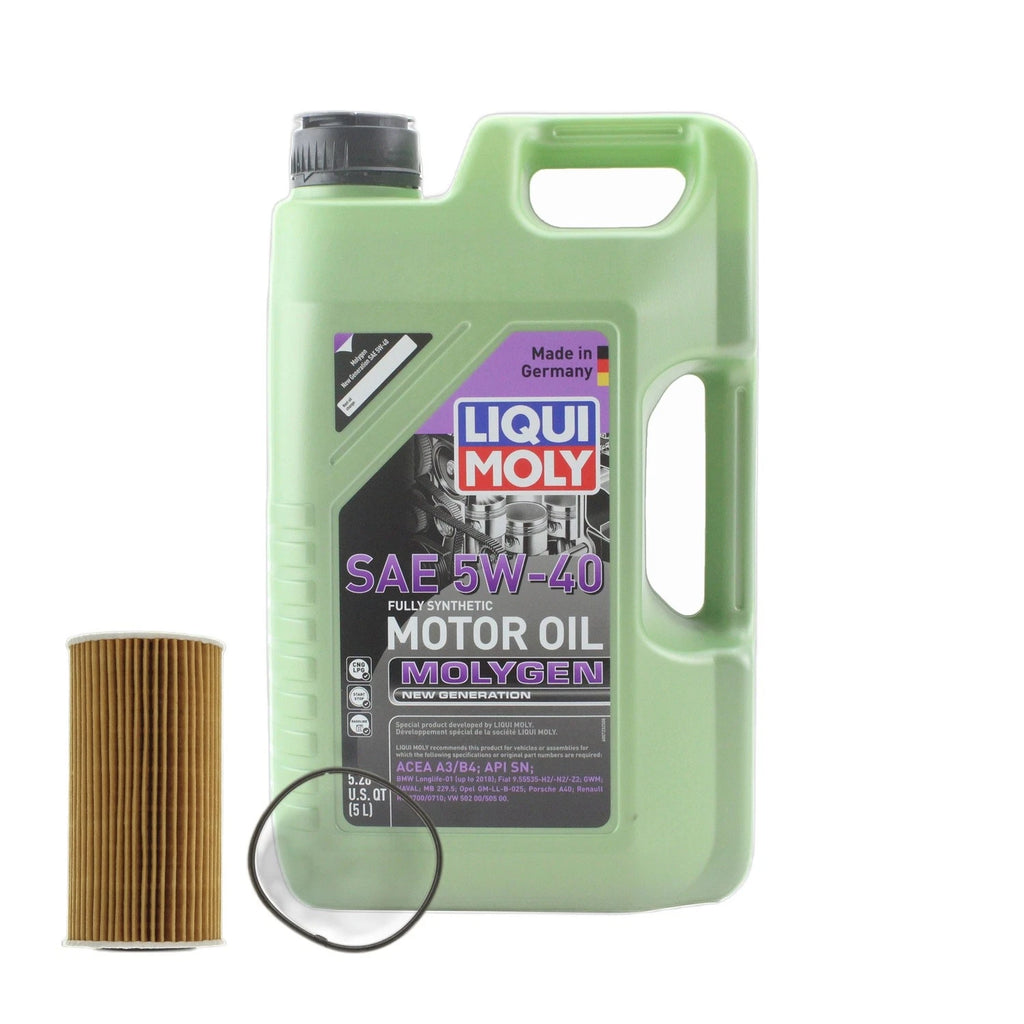 5L Liqui Moly Molygen 5W-40 Oil Change Kit for Audi A4 Quattro (2002–2008)