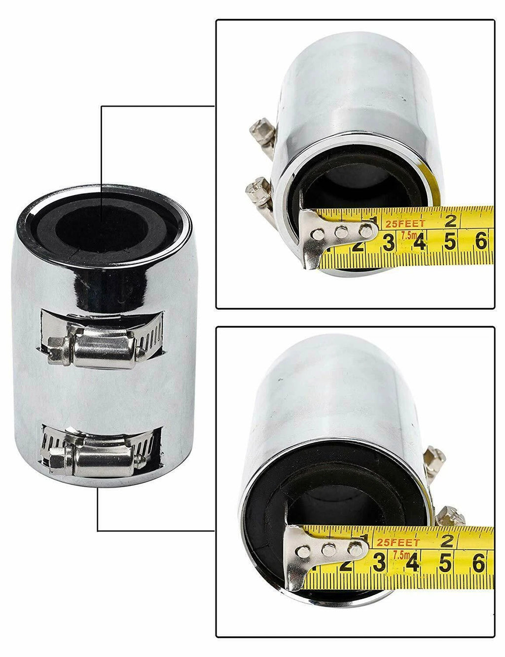 48" Stainless Steel Flexible Coolant Water Hose Kit for Universal Applications