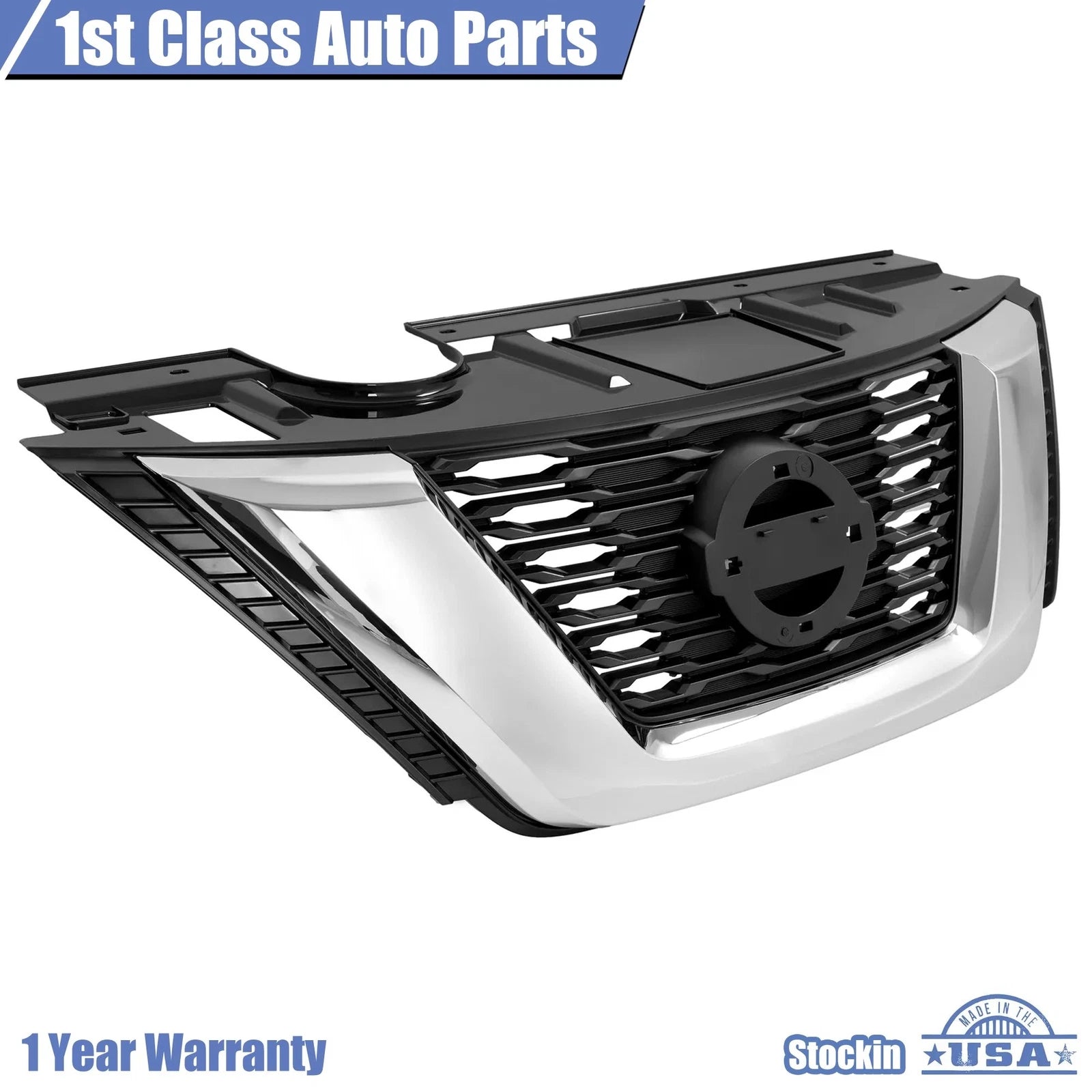 Chrome Front Bumper Grille for Nissan Rogue (2017-2018)